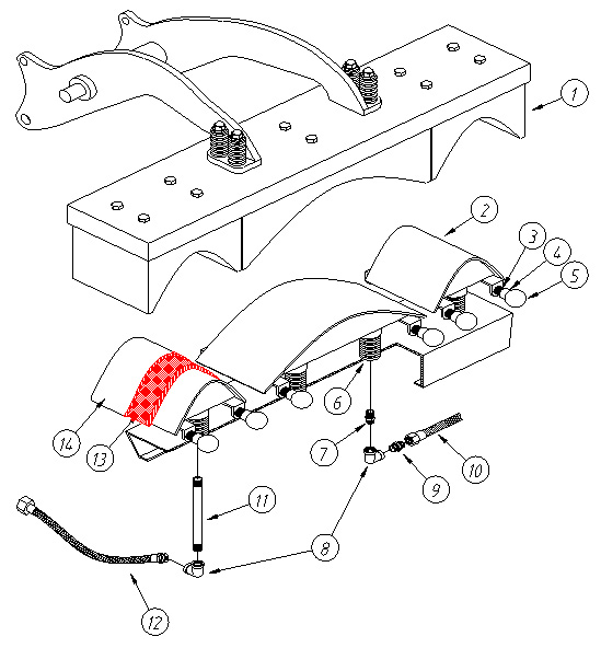 Collar Cuff Commercial Laundry Spare Parts , Metal Pad PN. HH038 Dryer Machine Parts