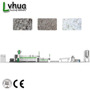 Double Stage Plastic Recycling Equipment ABS PE PP LDD 73 R/Min Max Output 450kg