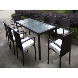 outdoor dining set rattan chair and table