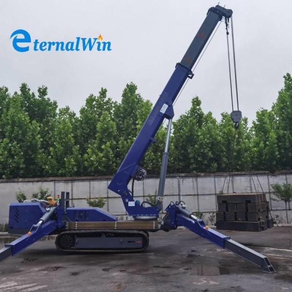 EW Yellow Red Blue Black Telescopic Boom Spider Crane With Steel