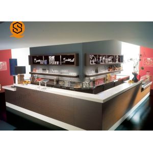 Cash Register Solid Surface Bar Counter With Pure Acrylic Material