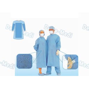 Barrier Disposable Surgical Gown , SMS Surgery Gown Alcohol Resistant With