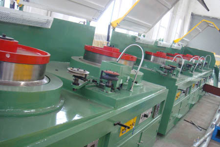 Large Vertical Cable Drawing Machine , High Accurancy Cupper Rod Breakdown