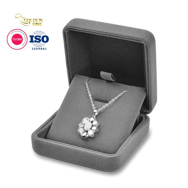 Gift Box Ring Custom Logo Pendant Bangle Bracelet Necklace Earring Jewellery Packaging Velvet Box