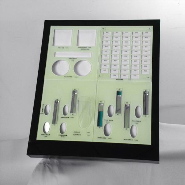 Acrylic Makeup Organizer for Powder Mat Compartment Plexiglass Cosmetics Eyelash Display Stand