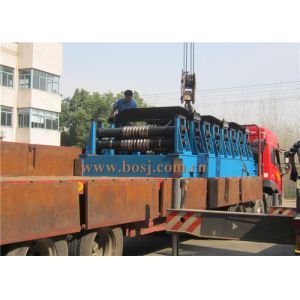 GCR12 Steel Silo Roll Forming Machine , AC Motor Pipe Making Machine PLC Control