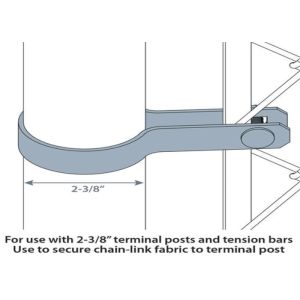 Quality Flange 2-3/8&quot; OD Post / Pipe 38mm Chain Link Tension Band for sale