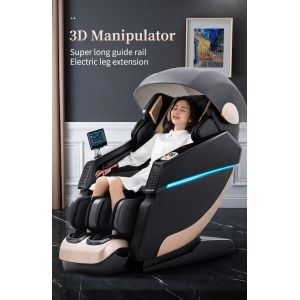 3d Zero G Leather Recliner Massage Chairs FCC ROHS Airbags