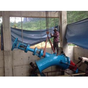 350kw Turgo Impulse Turbine 400V For Hydro Power Plant Wide Flow Range