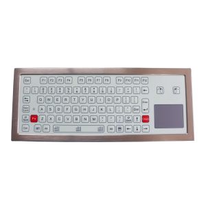 Steel Plate Membrane Ruggedized Keyboard 81 Keys IP68 With Touchpad