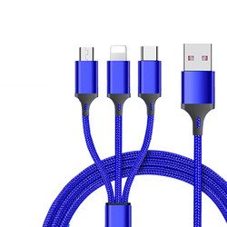 One Tow Three Mobile Phone Data Line For Iphone6 7 8 X Android Type C Three In