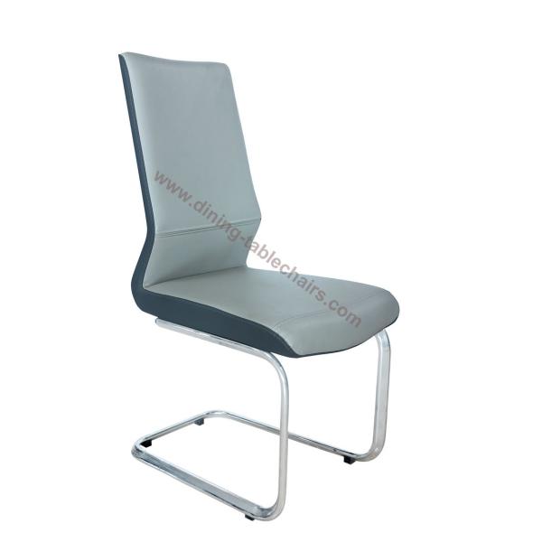 Buy Upholstered Pu Dining Chairs , Chrome Dining Chair Heavy Duty Legs at wholesale prices