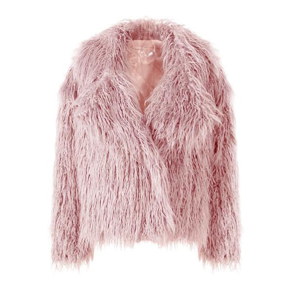 New Winter Style Fashion Woolen Faux Fur Collar Jackets Breathable Coated Fur Coat Women Winter