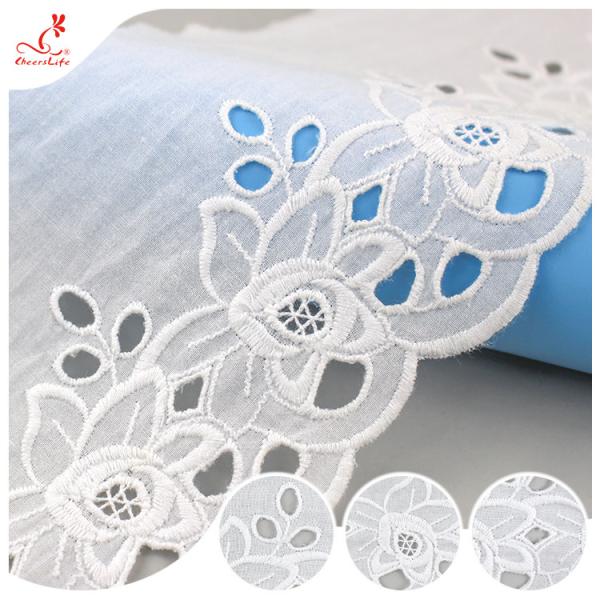 Cotton Netting Trim / Custom Embroidered Lace Trim By The Yard For Decoration