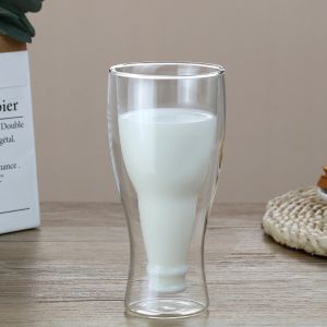 300ml Modeling Double Beer Borosilicate Glass Cup