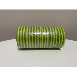 Quality yellow&amp;green Carrier PVC Electrical Insulatingtape for Protection (0.13mm*19mm*10yards) for sale