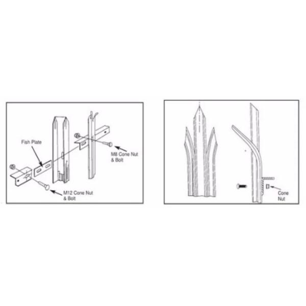 Security Euro Style Colored Metal Palisade Wire Mesh Fence