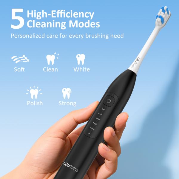 Electric Toothbrush with Water Flosser, 3 in 1 Teeth Cleaning Kit with 4 Modes