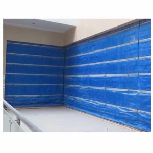 Industrial Grade Inorganic Fire Roller Shutter Double Track Molded Design