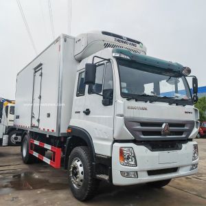 China Sinotruk HOWO Truck With Thermo king Refrigerator Refrigerated Cold Room Van  on sale