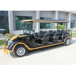 Black Classic Electric Cars , Sightseeing 8 Seater Club Car Electric Golf Cart