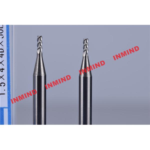1.5 mm Dia 3 Flute End Mill For Aluminum , Bright Surface 4 mm Cutting Length