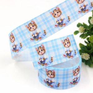 Wholesale Custom Cartoon Cute Animal Printed Grosgrain Ribbon