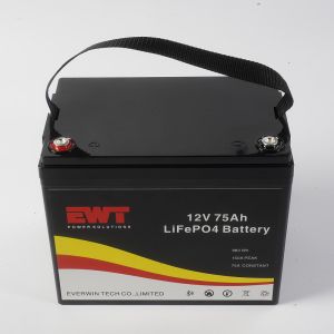 Online Li-Fepo4 Battery Pack 12V 75AH With Bluetooth Phone App Monitor Long