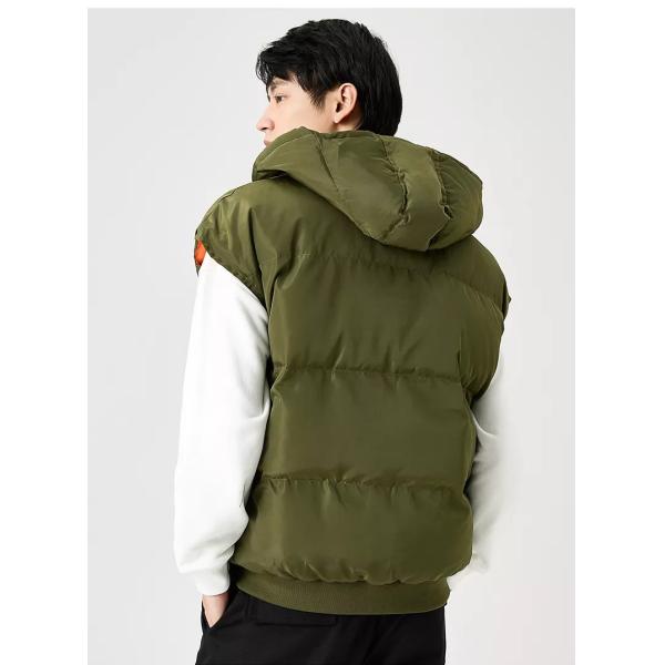 High Quality Puffer Vest Sleeveless Plus Size Mens Vests Vest Stand Collar Thick Vest Winter Vest