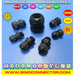 Polyamide Plastic IP68 Waterproof Solar Cable Glands (Strain Relief Connectors)