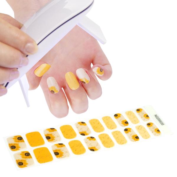 2023 Uv gel french style nail beauty product wholesale new UV Gel Nail stickers semi cured gel nail wraps