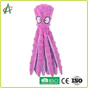 32cm*8cm Indestructible Pet Plush Toy Chew Proof Embroidered Eyes