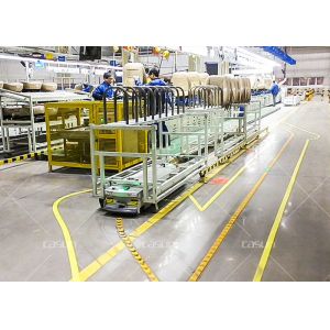 DC24V Automated Guided Cart , AGV Guided Vehicle Two Way Magnetic Guidance