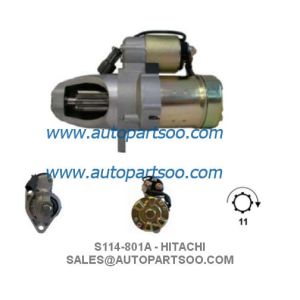 S13-204 129900-77010 - HITACHI Starter Motor 12V 2.3KW 9T MOTORES DE ARRANQUE