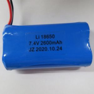 7.4V 2600mAh 18650 Cell Battery Pack With 3 Leads And 3-Pin Contact For Pos