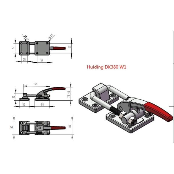 OEM Heavy Duty Quick Release Toggle Clamps Holding Capacity 3400kg