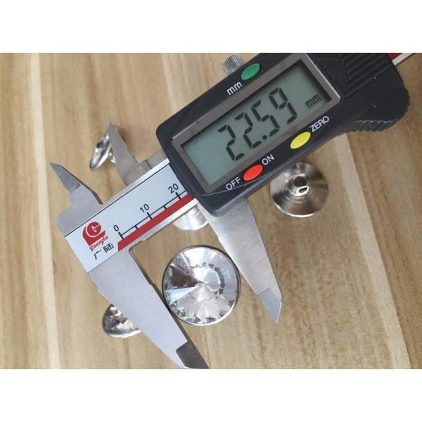 wholesale 40L 44L crystal rhinestone 25MM acrylic diamond button with metal back