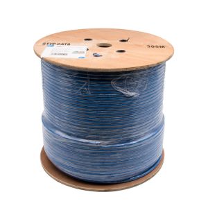 WONTERM cat6 SFTP lan cable 100% copper Blue PVC fluke test AL Braid shield