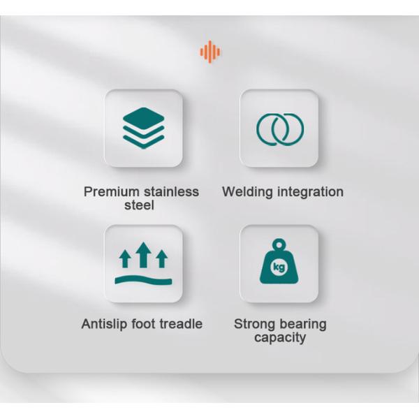 Cheap And Strong Stainless Steel Foot Step Stool 2 Step