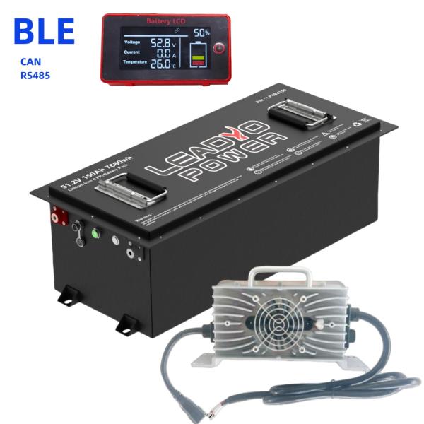 Smart 48V 150Ah Lithium LiFePO4 Battery Pack for Electric Cargo Rickshaw Tuk-Tuk Tricycle