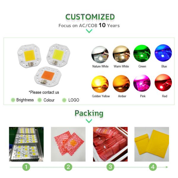 Solderless Chip On Board Led COB 50W 220V For Floodlight Downlight