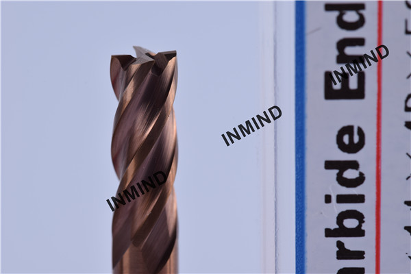 HRC55 TiSiN TiAlN AlTiN Coating , Carbide End Mill , 4mm 4 Flute , Certizit WF25 , Milling Cutter