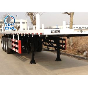 CIVL Loading Construction Machines Hydraulic Flatbed Semi Trailers 3 Axles 80