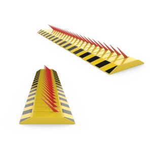 Yellow Color Tyre Spike Barrier / Killer Waterproof Function , Stainless Steel