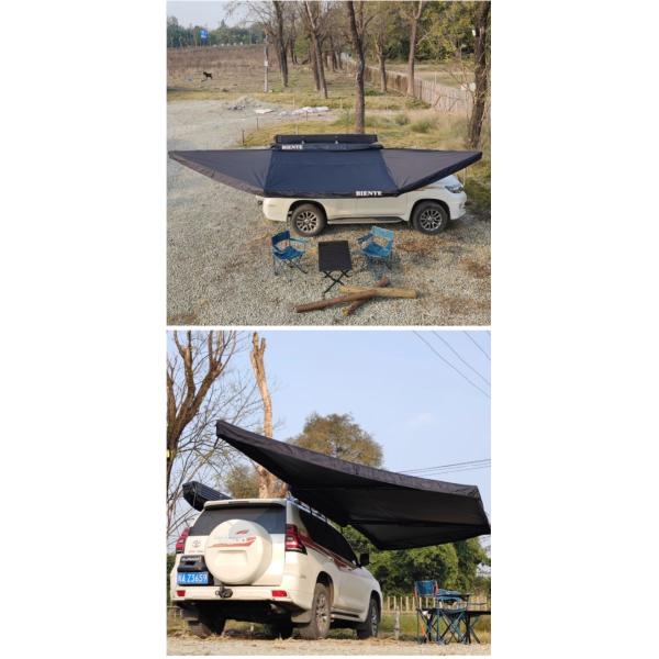 Easy Installation Free Standing 180 Degree Awning Build In LED Light Strip