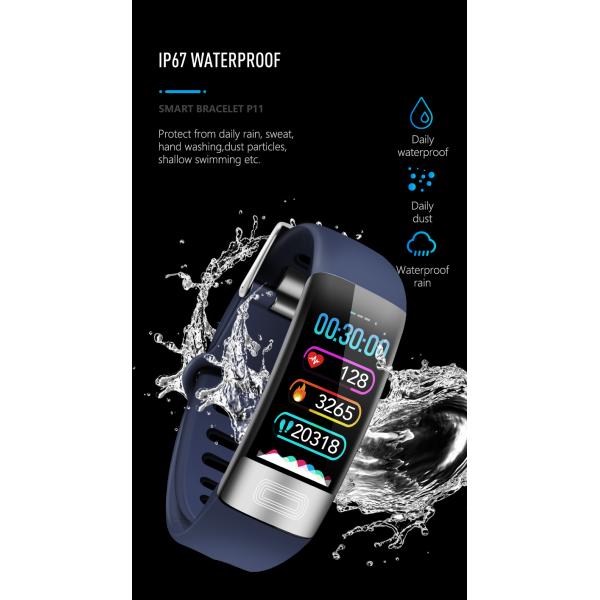 ECG PPG Pedometer HR Monitor Smart Band Fitness Tracker Watch With Blood Pressure