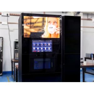 Freshly Grounded Bean To Cup Ice Coffee Vending Machine 220VAC