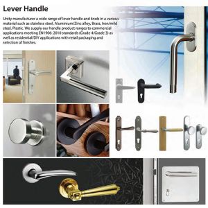 EN1634 Fire Door handle Grade 3 Stainless Steel Door Handle For Interior and