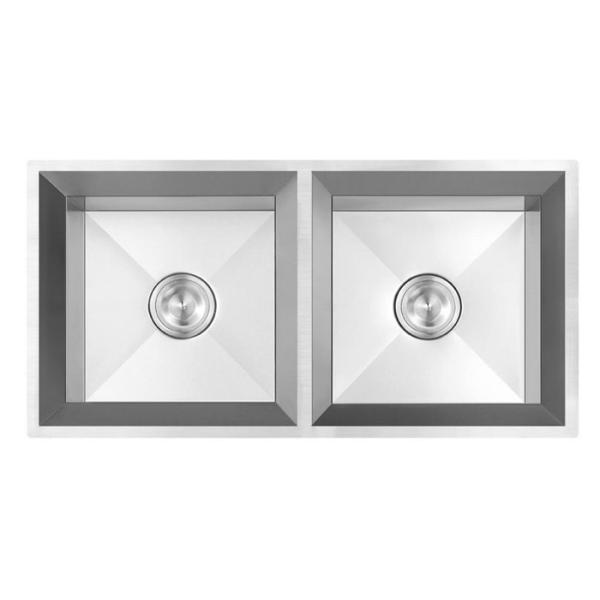 Buy Modern Design Double Bowl / Double Basin Kitchen Sink Stainless Steel at wholesale prices