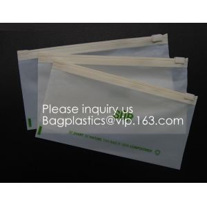 Biodegradable compostable Double Zipper Bag Ldpe Cartoon Zip lockk Bag With Logo